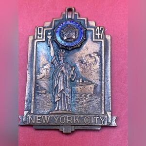 Vintage American Legion Medal 1947 New York